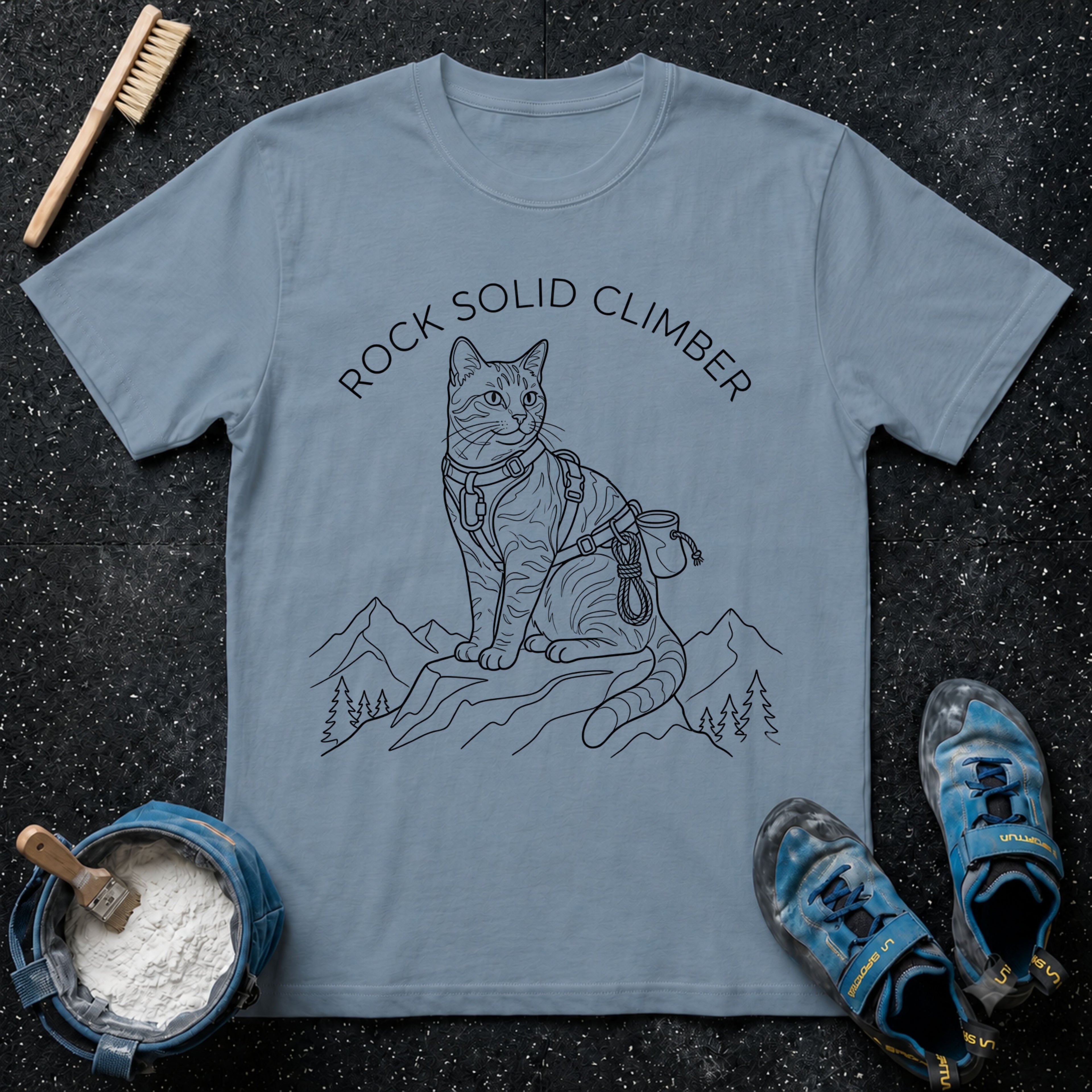 Rock Solid Climber Cat T-Shirt