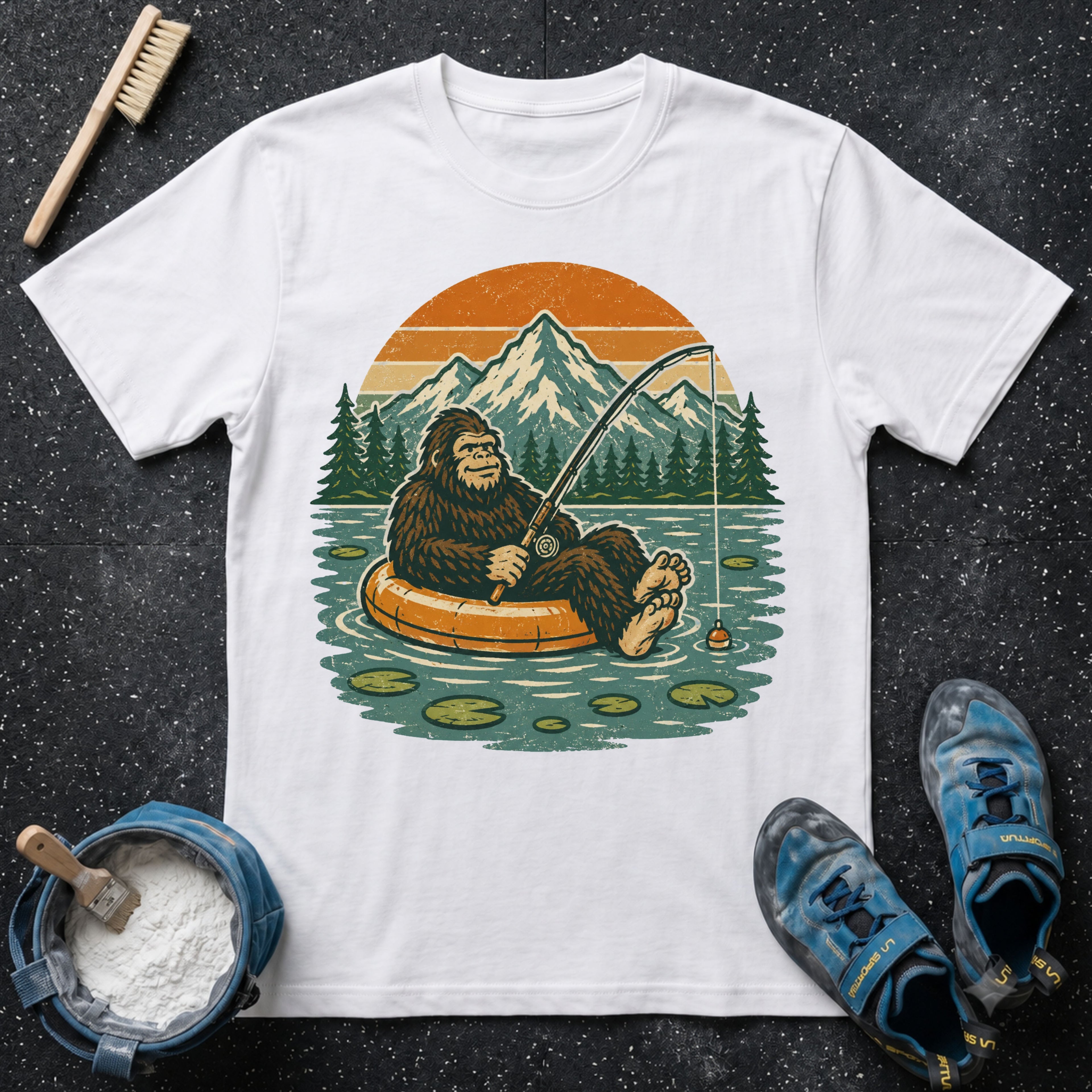 Bigfoot Fishing T-Shirt