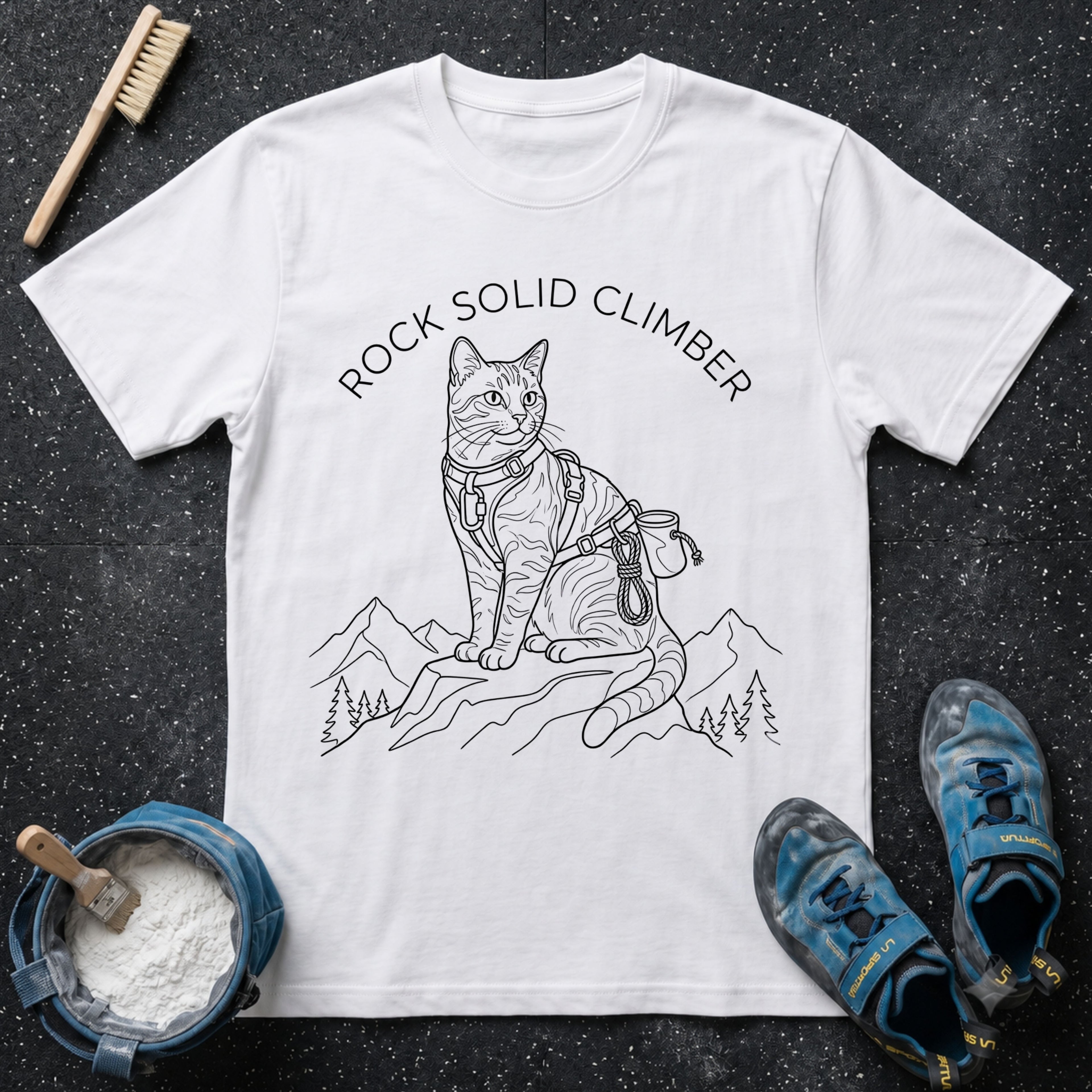 Rock Solid Climber Cat T-Shirt