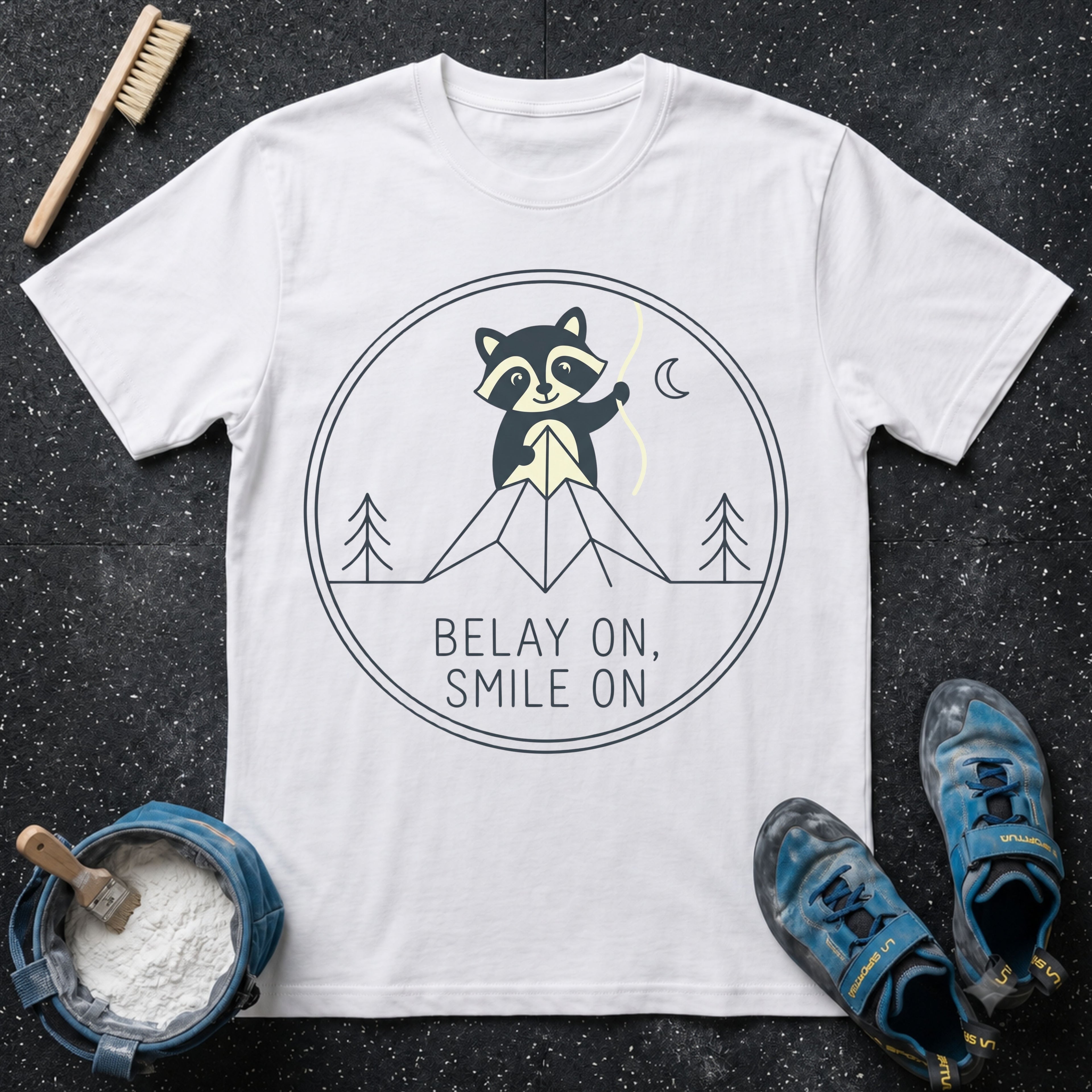 Belay on Raccoon T-Shirt